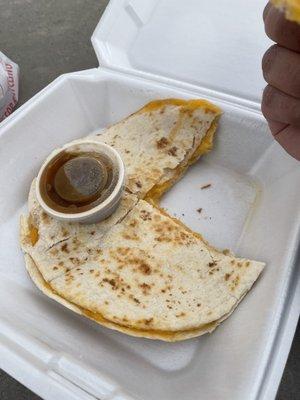 Cheese Quesadilla with Salsa Verde