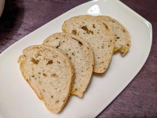 Some fresh bread to start off the meal.