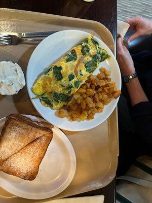 Spinach Feta omelette