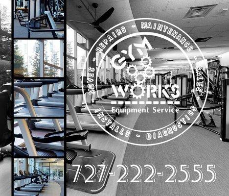 Call Gym Works for all your Fitness Equipment Repairs 727-222-2555.