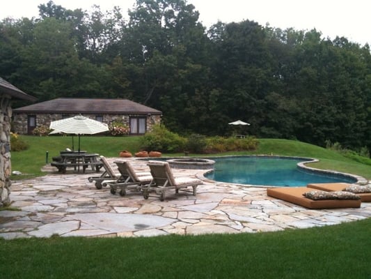 The pool and hot tub