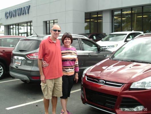 Congratulations to Mr. and Mrs. William Stack on their new Escape. Jimmy James and Conway Ford appreciates your business.