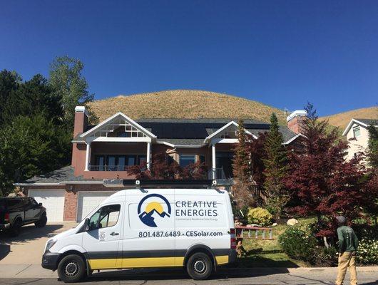 Residential solar installed by Creative Energies in Salt Lake City, Utah.