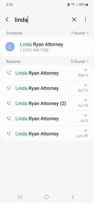 This is a screenshot of my call log and the numerous times I have reached out for advice. Not one time did I receive a response.