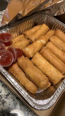 10 orders of egg rolls