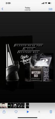 You can win a Puffco Peak pro!! And a $710 mystery bag on July 10, 2021