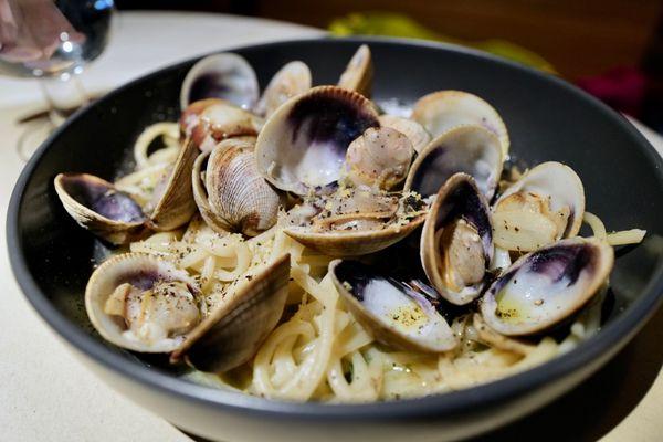 Bucatini with clams - delicious!