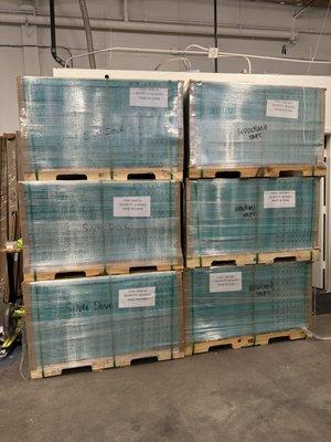 Pallets of lvp