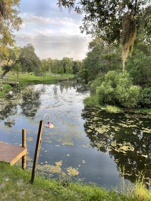 View from the deck of Linger Lodge - River.