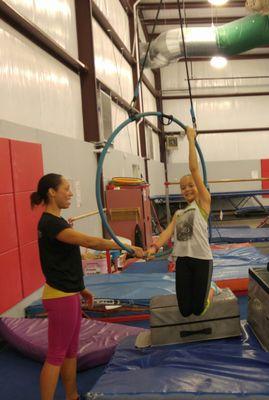 Aerials & Silks - learning the hoop