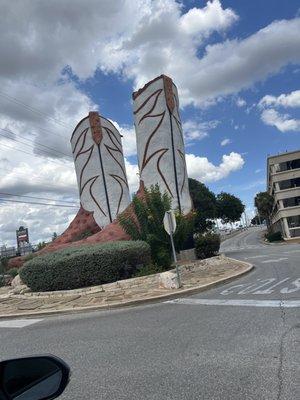 Big boots at the Mall