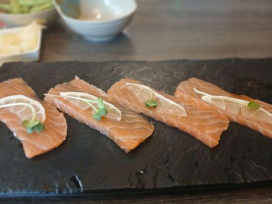 Salmon sashimi