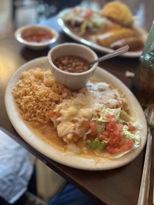 Enchiladas Ranchera with chicken