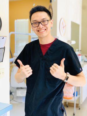 Meet 'KEVIN WIN', Dental Assistant, who's very comforting when your fears overcomes you during your challenging deep cleaning visits.