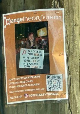 Illegal advertising in public space - DC has notified but Orangetheory continues to ignore DC law prohibiting advertising in public space