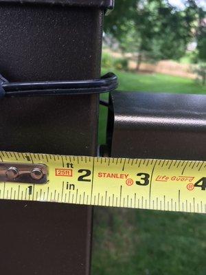 Another 1/4" gap in railing