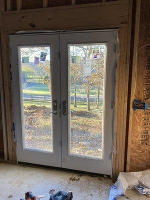 French door installation