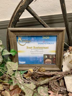 Best restaurant award