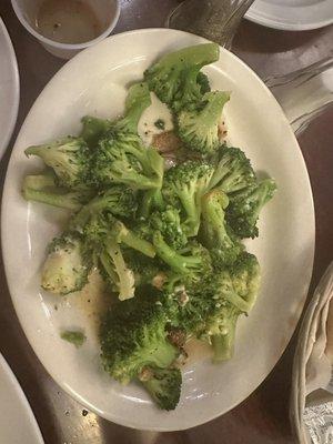 Next time I'll pass on the sautéed broccoli.