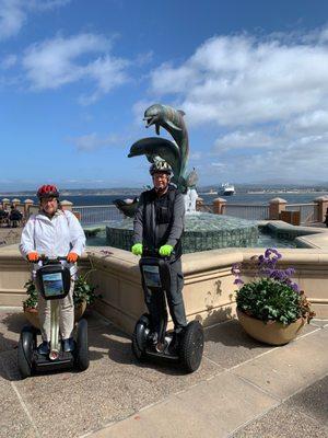 Patio at The Plaza Hotel with Cruise passengers taking a Segway Tour Shore excursion