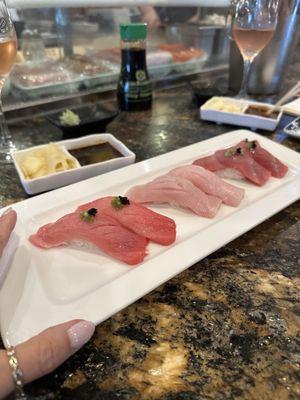 All the fresh fishes, our favorite was the bluefin tuna