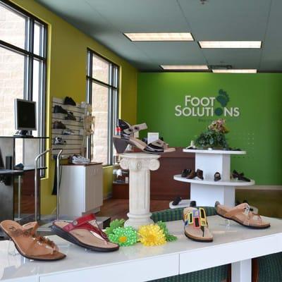 A quick look inside the store during sandal season. Foot Solutions is the home of Sandal Heaven!