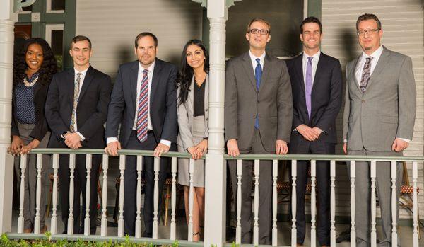 Dallas Attorneys gathering in front of the Dallas office in 2018.