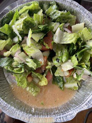 Large Greek salad. I wasn't aware it would come dressed!! Way too much dressing. Salad got soggy fast.