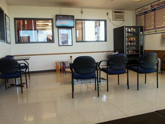 Waiting area for auto center.