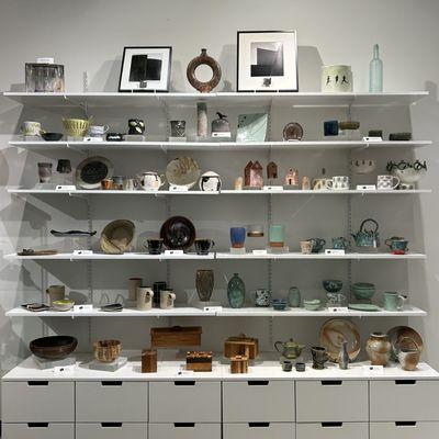 Our gallery Shop with goods handcrafted by artisans. Ceramics, jewelry, cards, housewares, and more.