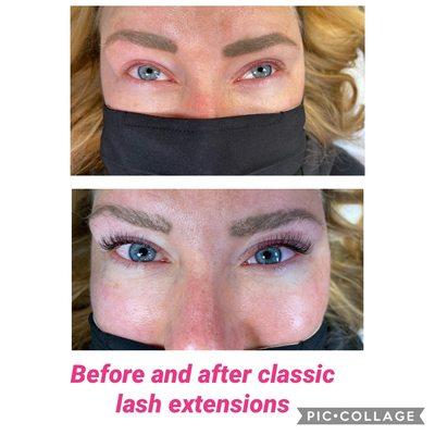 Classic lash extensions are always a great look!