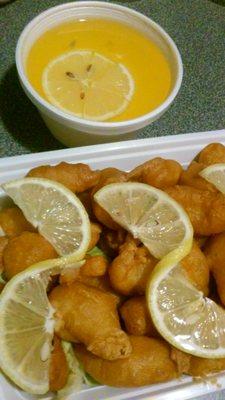 Lemon chicken w/ lemon sauce