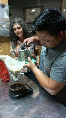 Learning pour over. Learn by doing!!!!