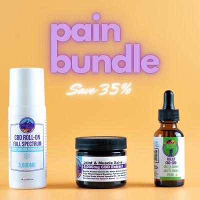 Introducing a new way to save on your favorite CBD products! Our "Pain Bundle" includes some of our best selling CBD products.