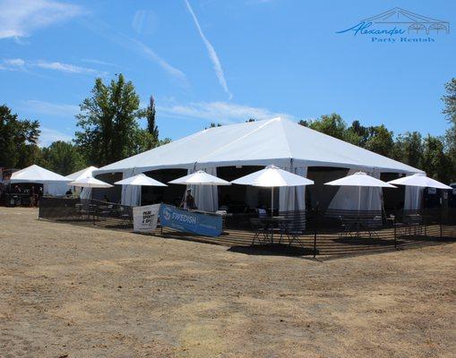 40x60 VIP Tent and Umbrellas