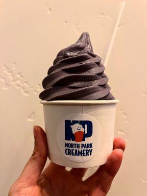 Vegan coconut ube soft serve