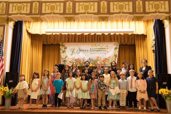 Students and teachers line up for a photo at South Pasadena Arts & Music Academy (formerly Green Brooms) in South Pasadena