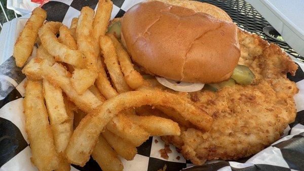 Tenderloin and fries.