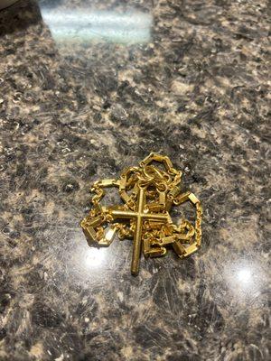 24k gold cross