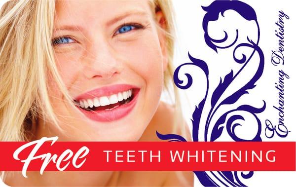 Free teeth whitening for all new patients