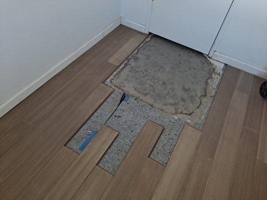 Laminate floor repair port Hueneme before