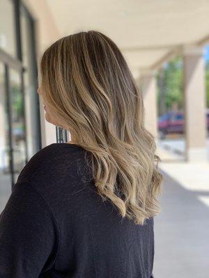 Soft blonde highlights