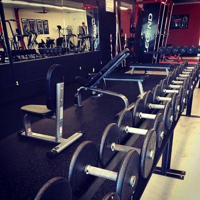 Our free weight area is unrivaled in Calaveras County.