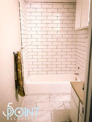 Almost done with this subway tile!