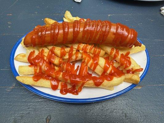 Curry wurst - $7.