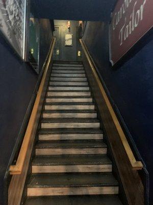 Stairs up to dining room