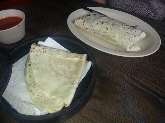 Chorizo and Egg Burrito and fresh Flour Tortillas