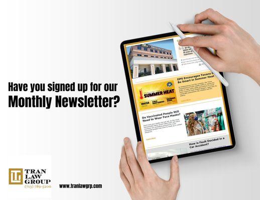 #montlynewsletter  We know that you don't want to miss out on any news or tips TLG has to offer! feel free to call us today at 713-789-5200.