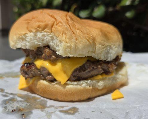 Juicy and flavorful double cheeseburger, loaded with meat. Priced at $6.81 as of September 2024.