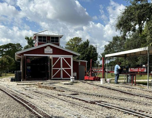 Train station for storage and maintenance.